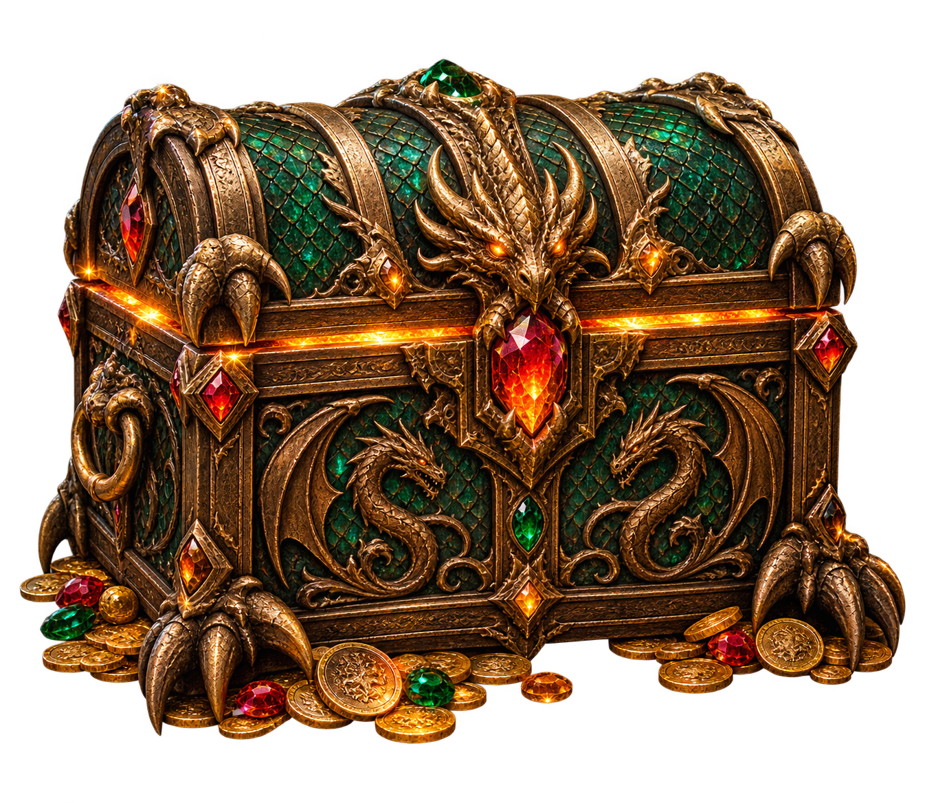 A dragon treasure chest