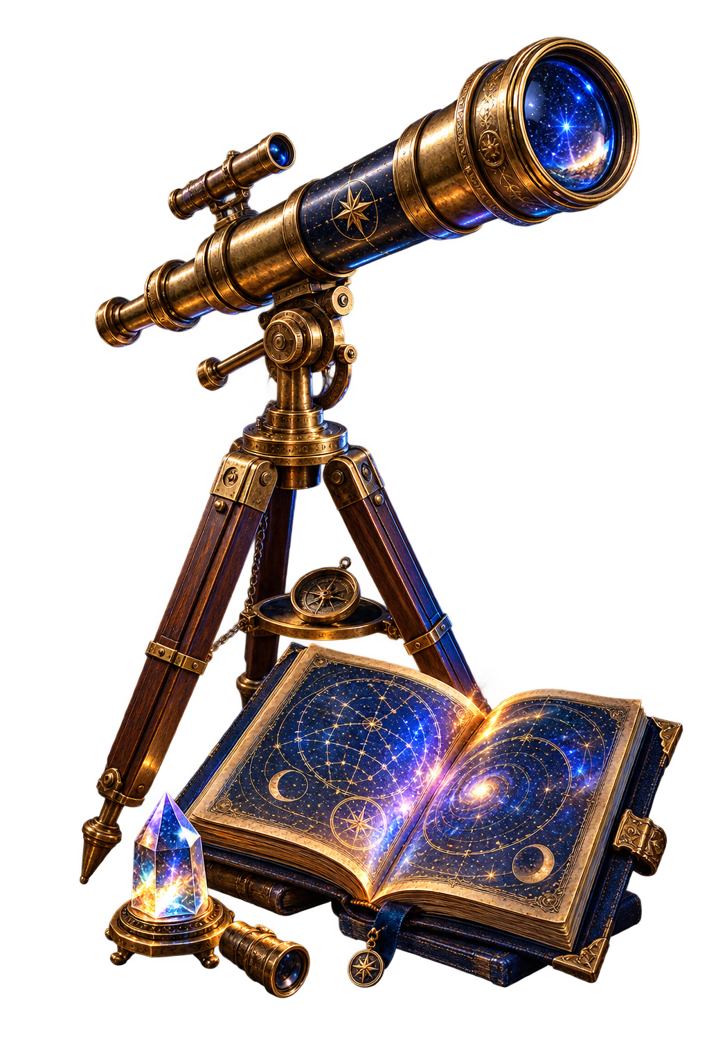 A glowing star map